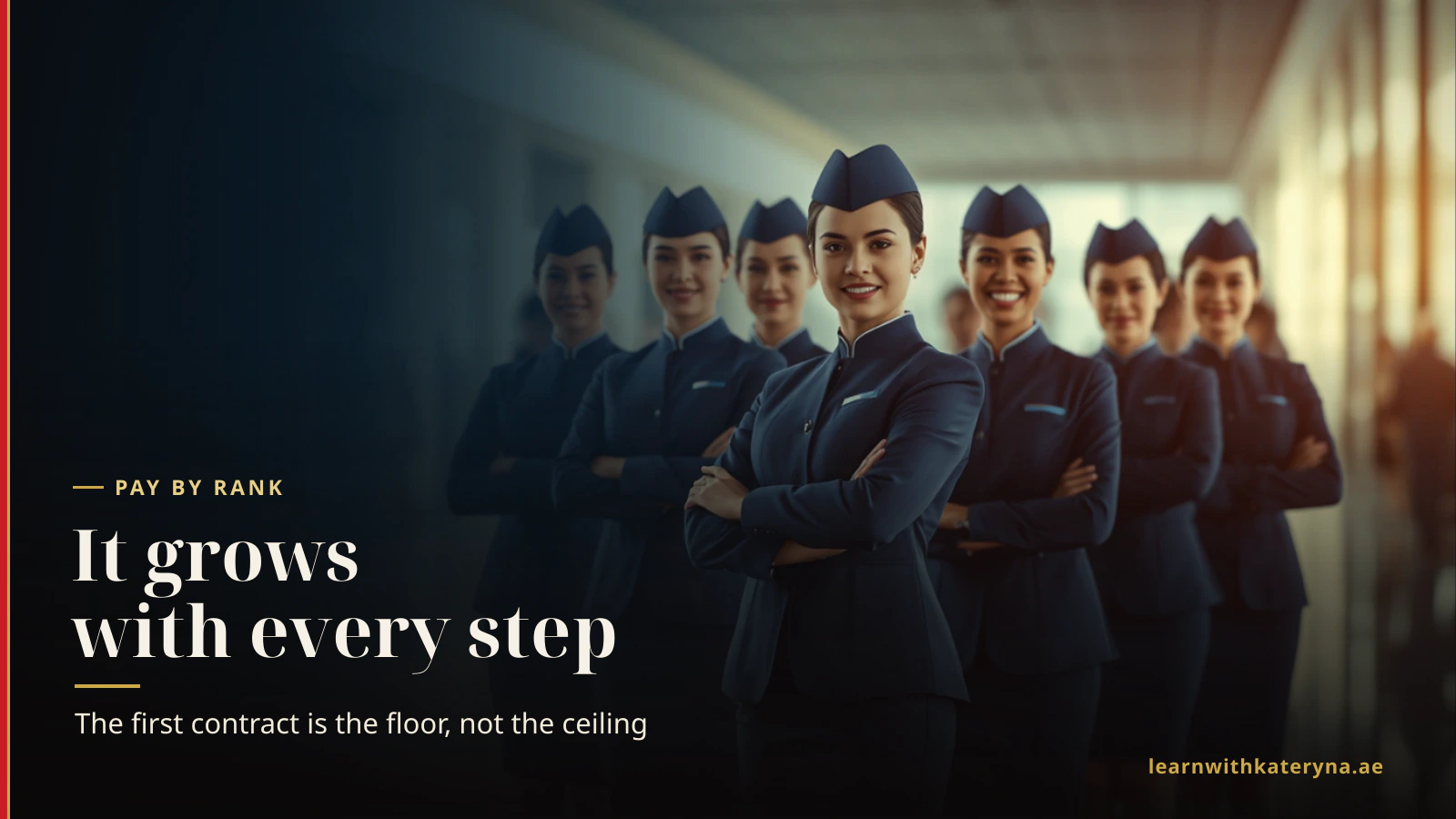 Cabin crew pay rising with each rank — economy crew to cabin services director