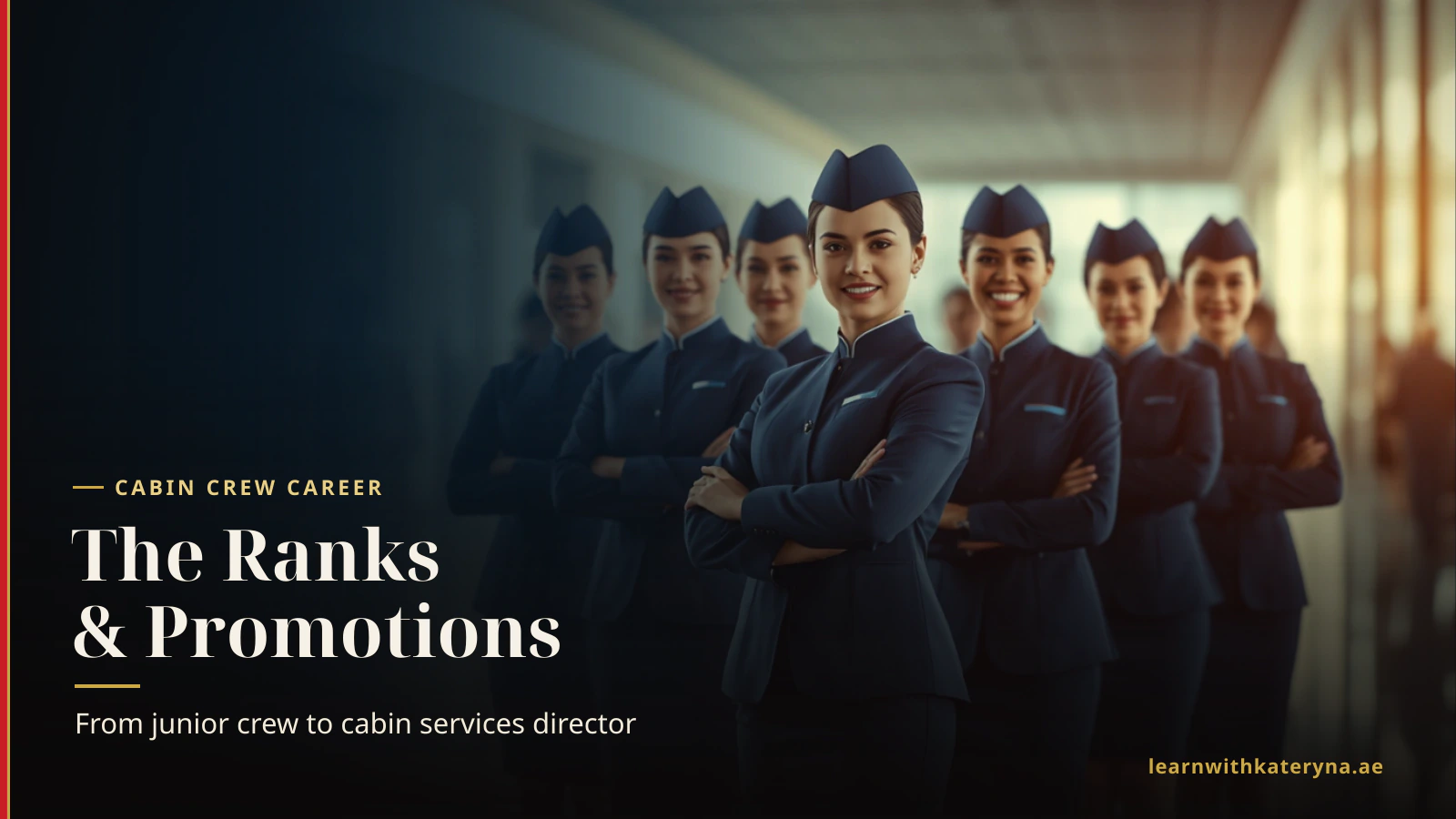 Cabin crew career ladder — from junior crew to cabin services director