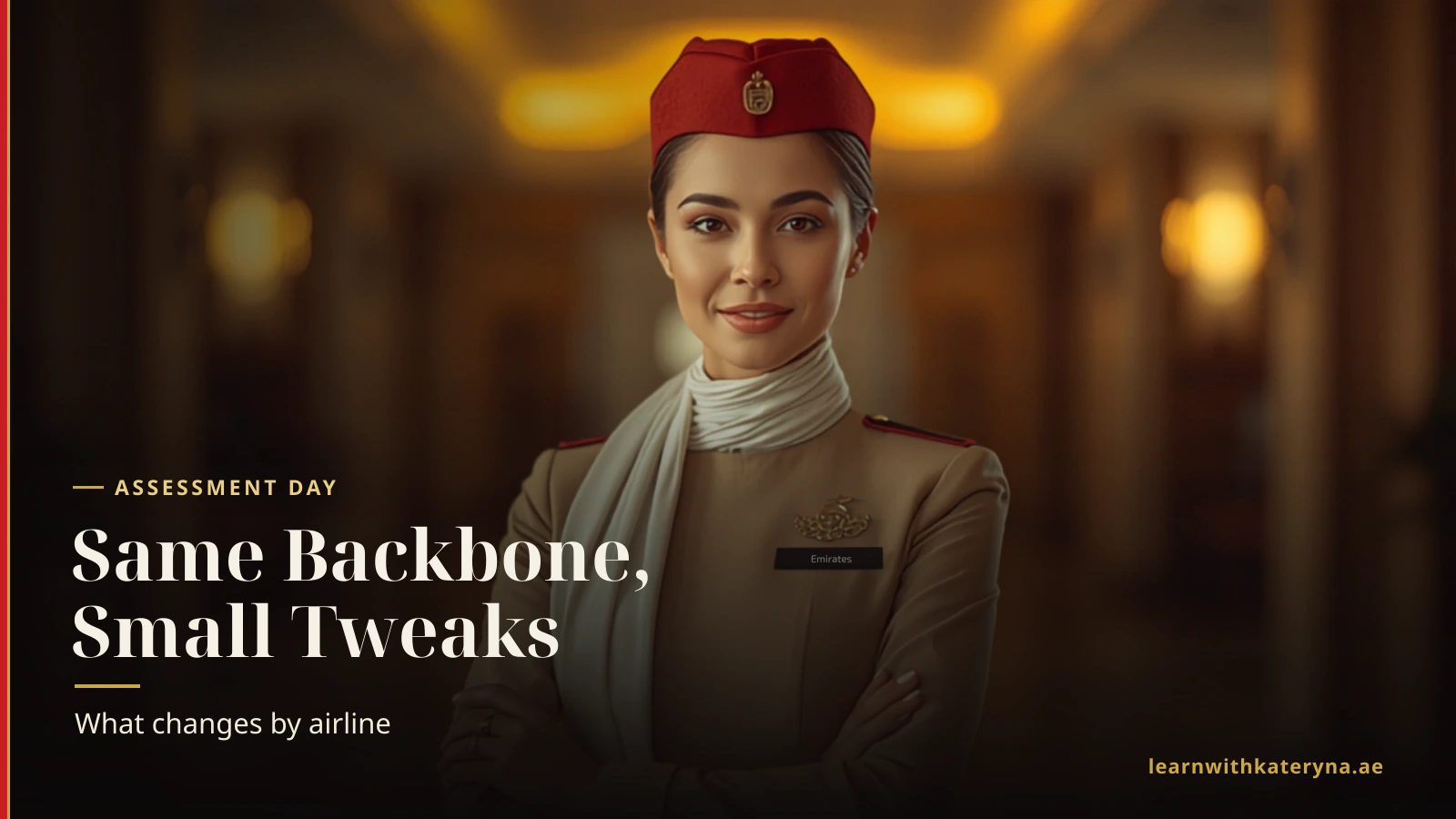 Cabin crew arriving at a Gulf airline assessment day — how the interview differs by airline