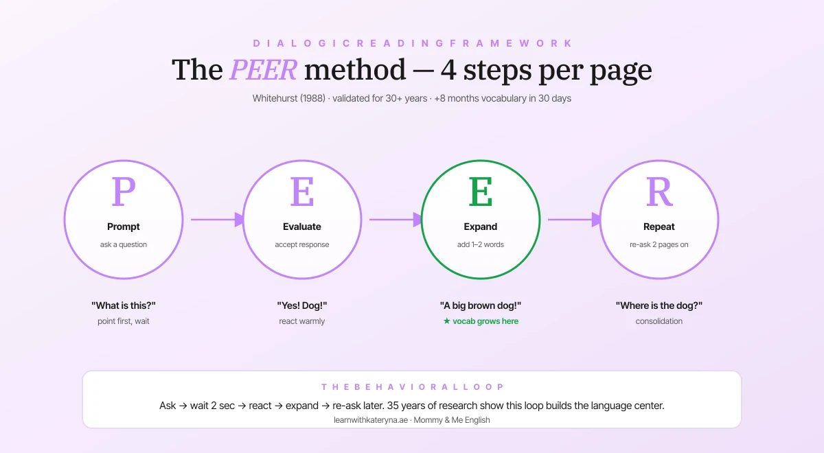 Метод PEER — 4 кроки діалогічного читання: Prompt, Evaluate, Expand, Repeat
