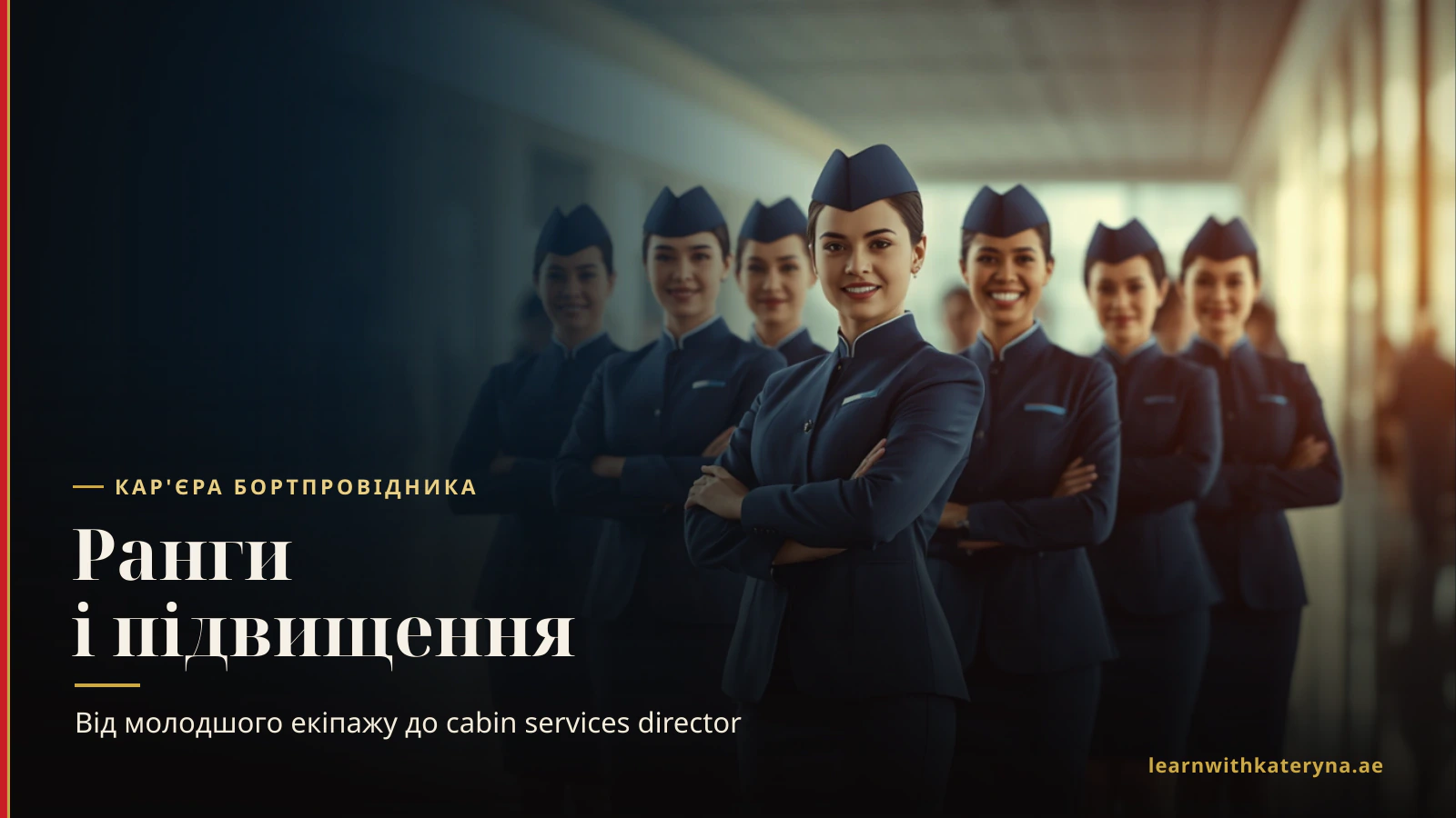 Кар'єрна драбина бортпровідника — від молодшого екіпажу до cabin services director