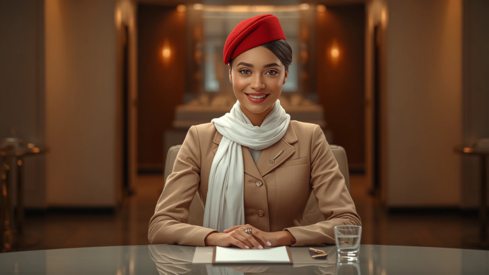 Comparison of a weak self-introduction and an Emirates-approved cabin crew tell-me-about-yourself answer