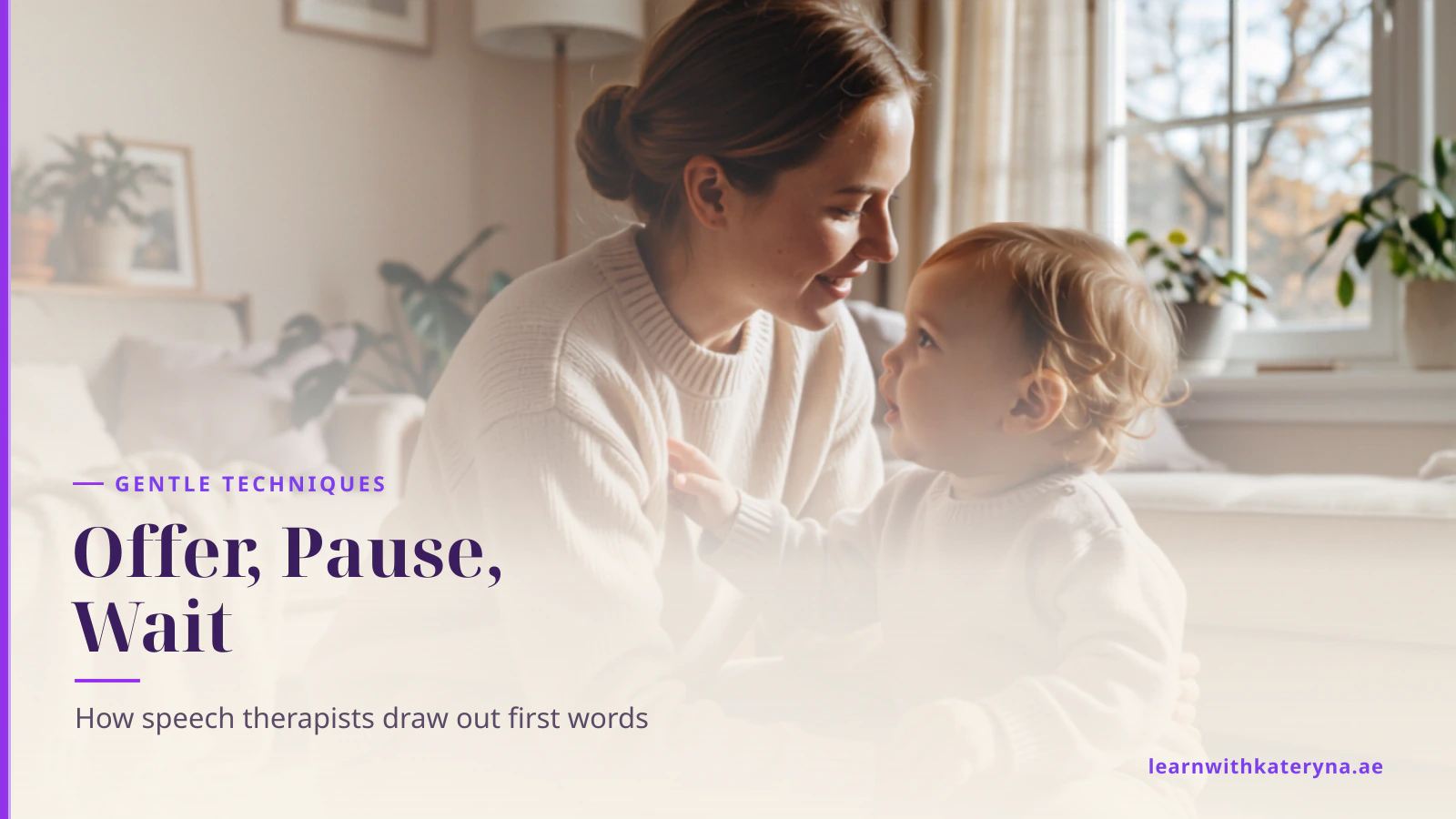Mother and toddler communicating warmly — techniques to encourage a toddler to speak English