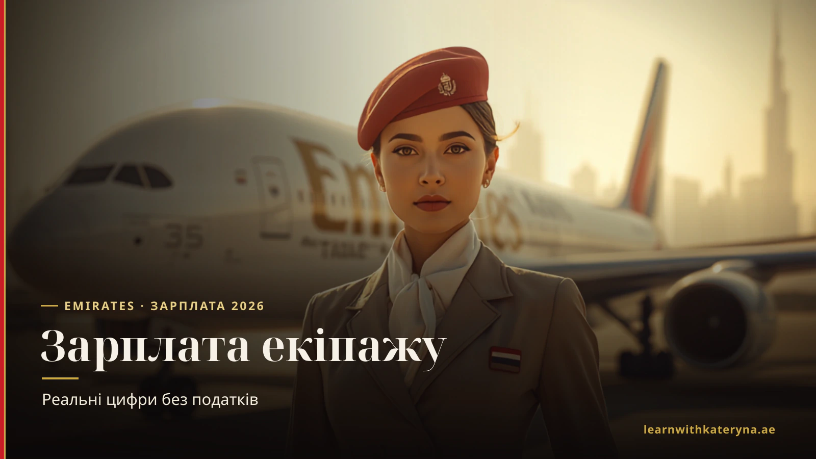 Зарплата бортпровідника Emirates 2026 — безподатковий пакет, розбір по частинах